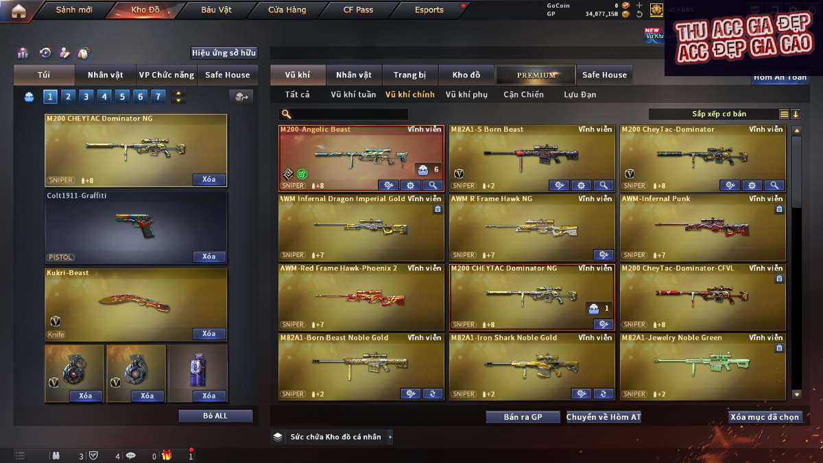 shop acc cf uy tin gia re